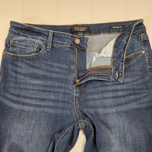 Judy Blue Size 31 Relaxed Fit Jeans Medium/Dark Wash Stretch Comfort JB82102 - Picture 4 of 10